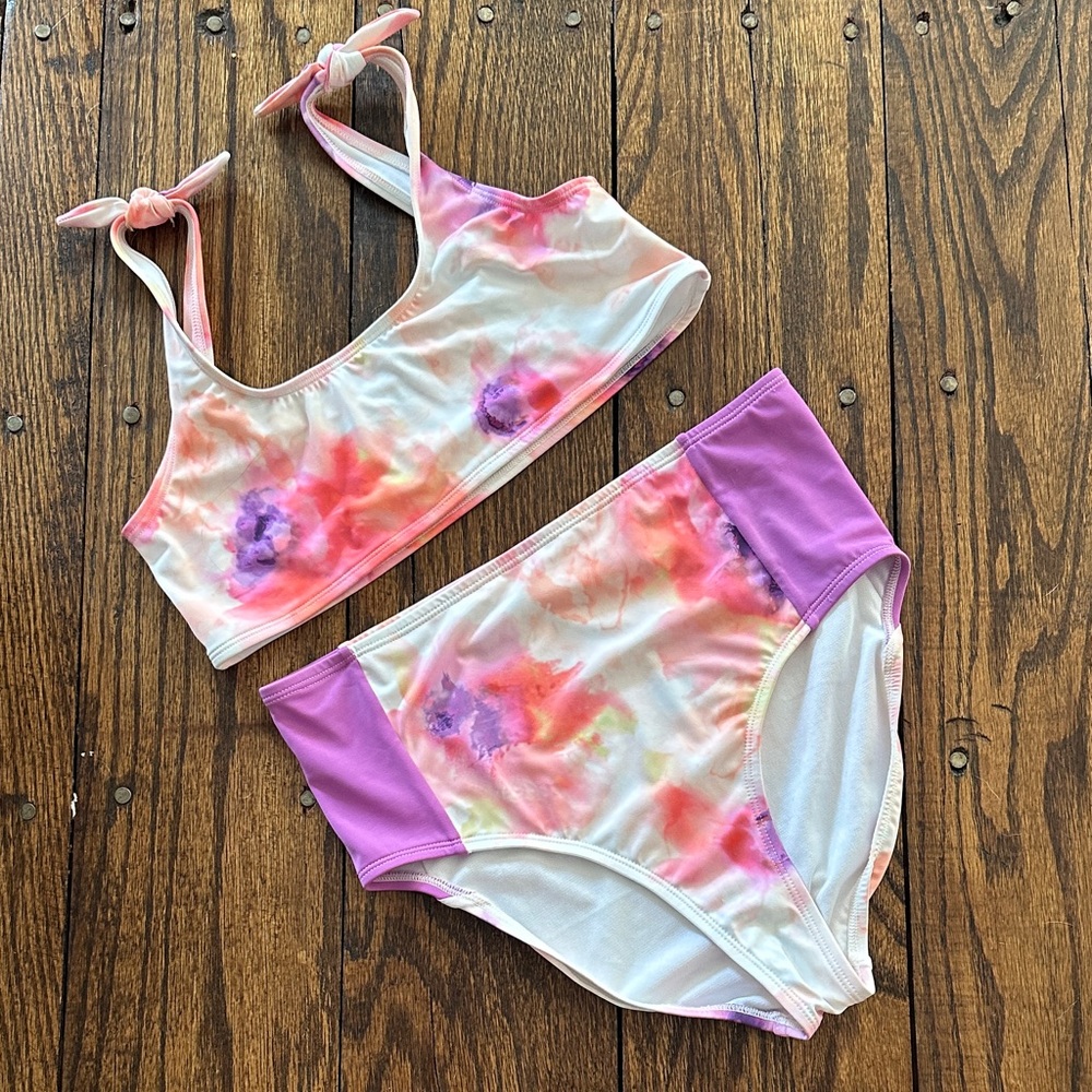 Colorful DSG girls Tie-Dye Bikini Set